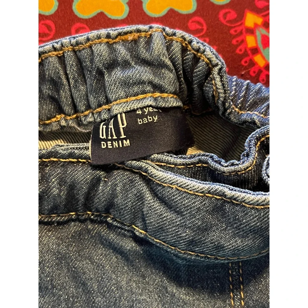 Gap Kids Girls Denim Pleated Skort Medium Wash Blue Size 4 Years NWT 532826-00-1